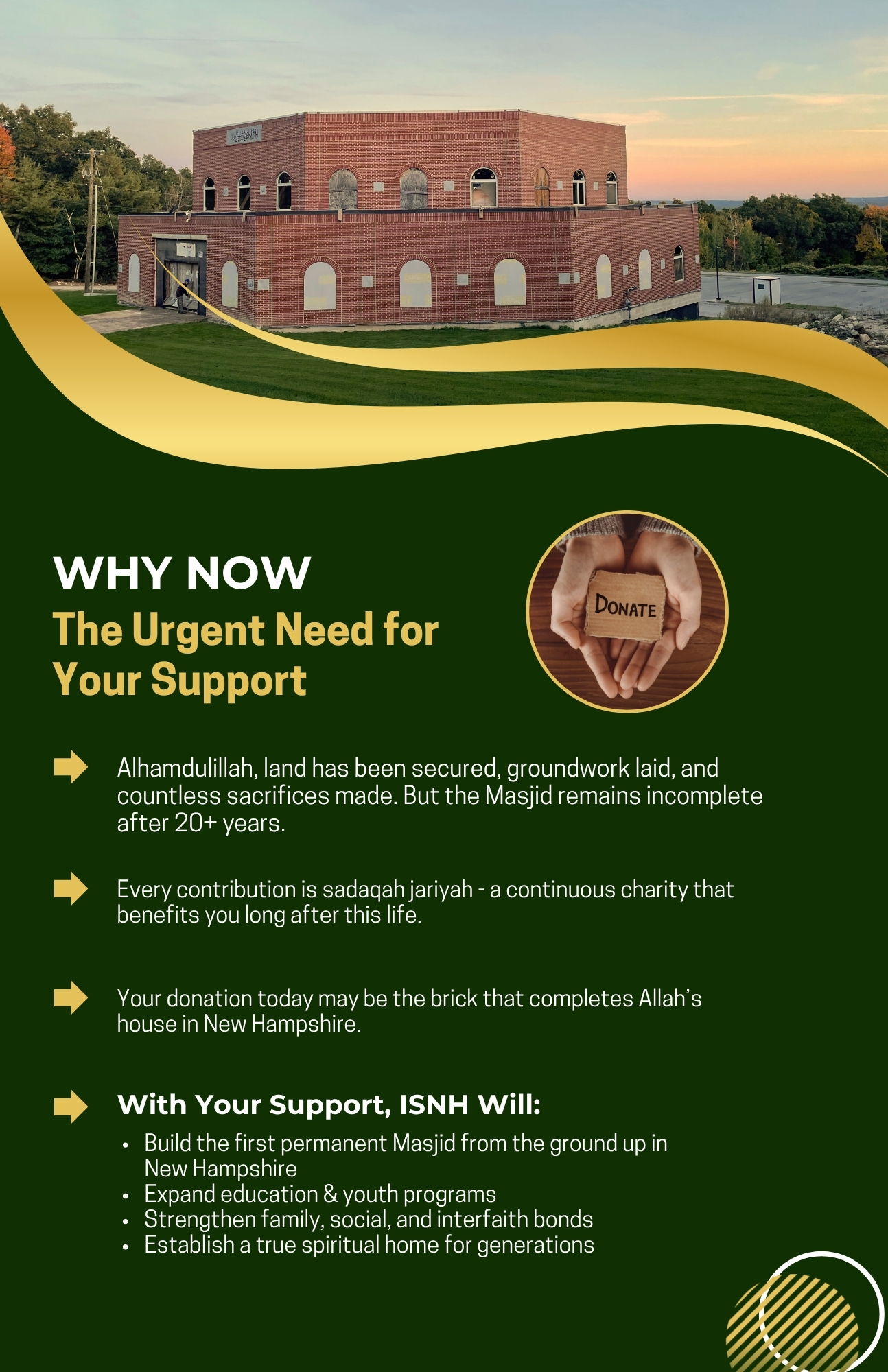 ISNH MOSQUE BROUCHER 3 (5.5 x 8.5 in)